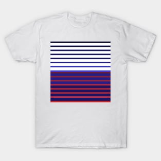 Blue Red Stripes #maritime #stripes #artdeco #minimal #art #design #kirovair #buyart #decor #home T-Shirt